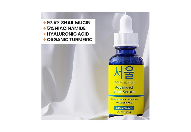 Seoul Ceuticals Korean Skin Care Advanced Snail Mucin Serum Niacinamide Serum K Beauty Skincare