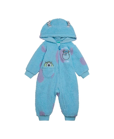 Monsters Inc. Baby Boys Cozy Faux Sherling Zip Up Cosplay Coverall Newborn to (Newborn - 24 Months)
