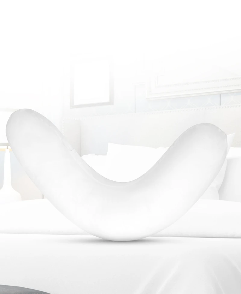 Cheer Collection Boomerang Shaped Microfiber Pillow
