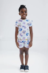 Winnie the Pooh Toddler Girls Peplum T-Shirt and Bike Shorts Outfit Set