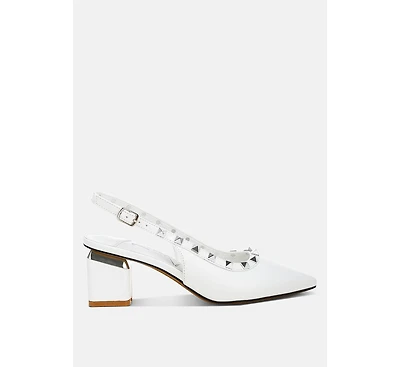 Hiral Stud Embellished Slingback Sandals Women