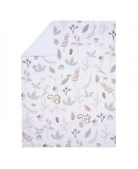 Lambs & Ivy Treetop Fox Woodland/Forest Minky/Faux Shearling Fleece Baby Blanket