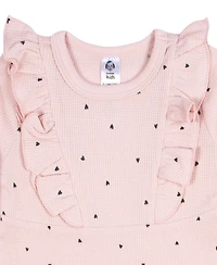 Gerber Toddler Girls Long Sleeve Ruffle Dress