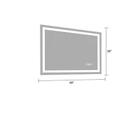 gaomon Led Bathroom Mirror with Lights 48 x 36 Inch/60x36 Inch Led Vanity Mirrors Wall Mounted Dimmable Front Lighted Anti-Fog Makeup Mirror for Bedro
