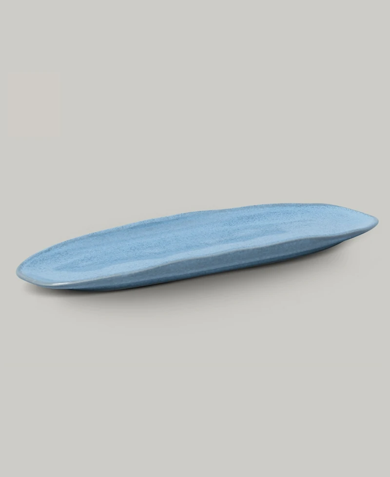 Porto Brasil 14.17" Stoneware Large Shallow Oval Platters, Set of 4