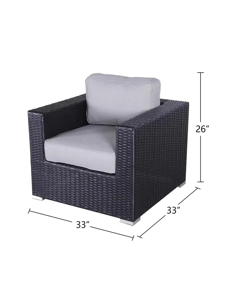 Mondawe Fully Assembled Patio Chair with Cushions