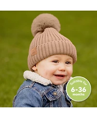 KeaBabies 2pk Baby Hats, Beanies, Newborn Hats for Girls, Boys, Winter Hat, 0-6 Months Infant Hat