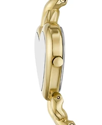 Kate Spade New York Women's Monroe Heart Three-Hand Gold-Tone Stainless Steel Watch, 27mm