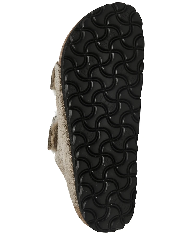 Birkenstock Women's Arizona Shearling Suede Leather Sandals from Finish Line