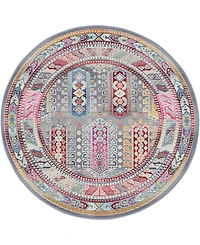 Nourison Home Vintage Kashan VKA06 4'x4' Round Area Rug