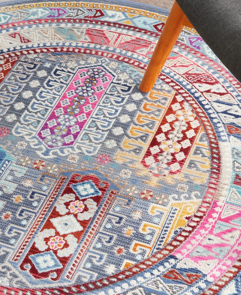 Nourison Home Vintage Kashan VKA06 4'x4' Round Area Rug