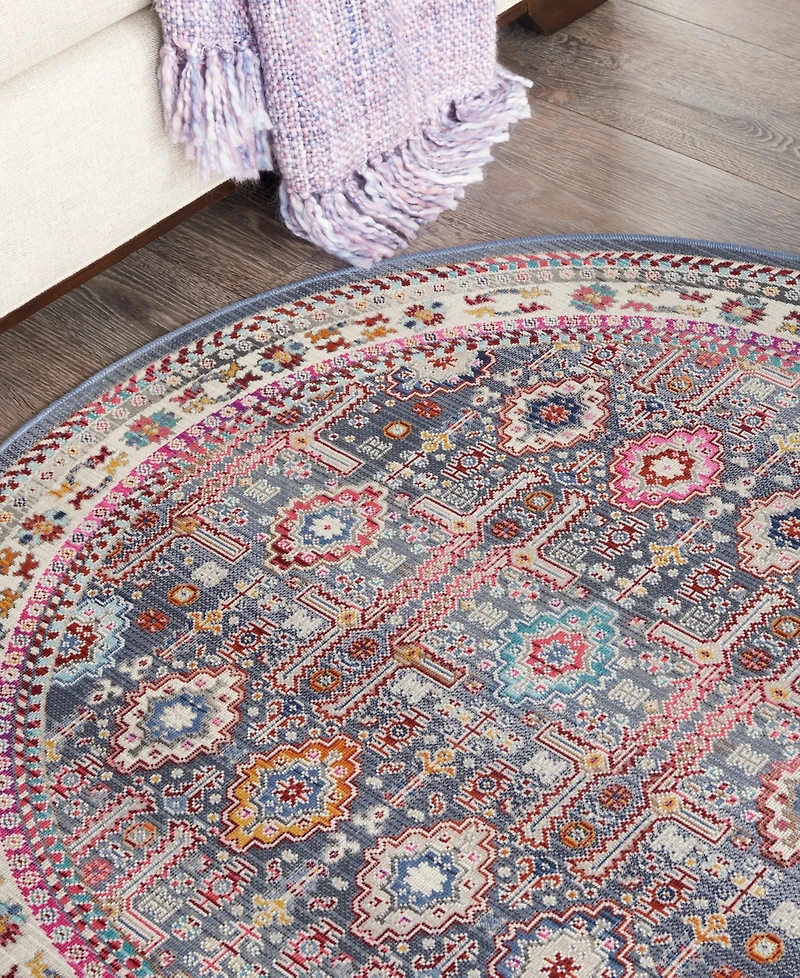 Nourison Home Vintage Kashan VKA05 4'x4' Round Area Rug