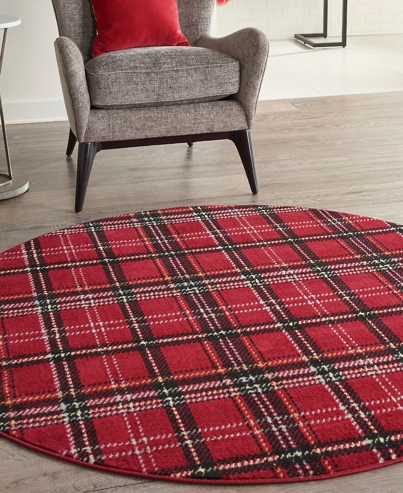 Nourison Home Grafix GRF03 5'3"x5'3" Round Area Rug