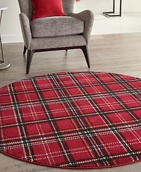 Nourison Home Grafix GRF03 5'3"x5'3" Round Area Rug
