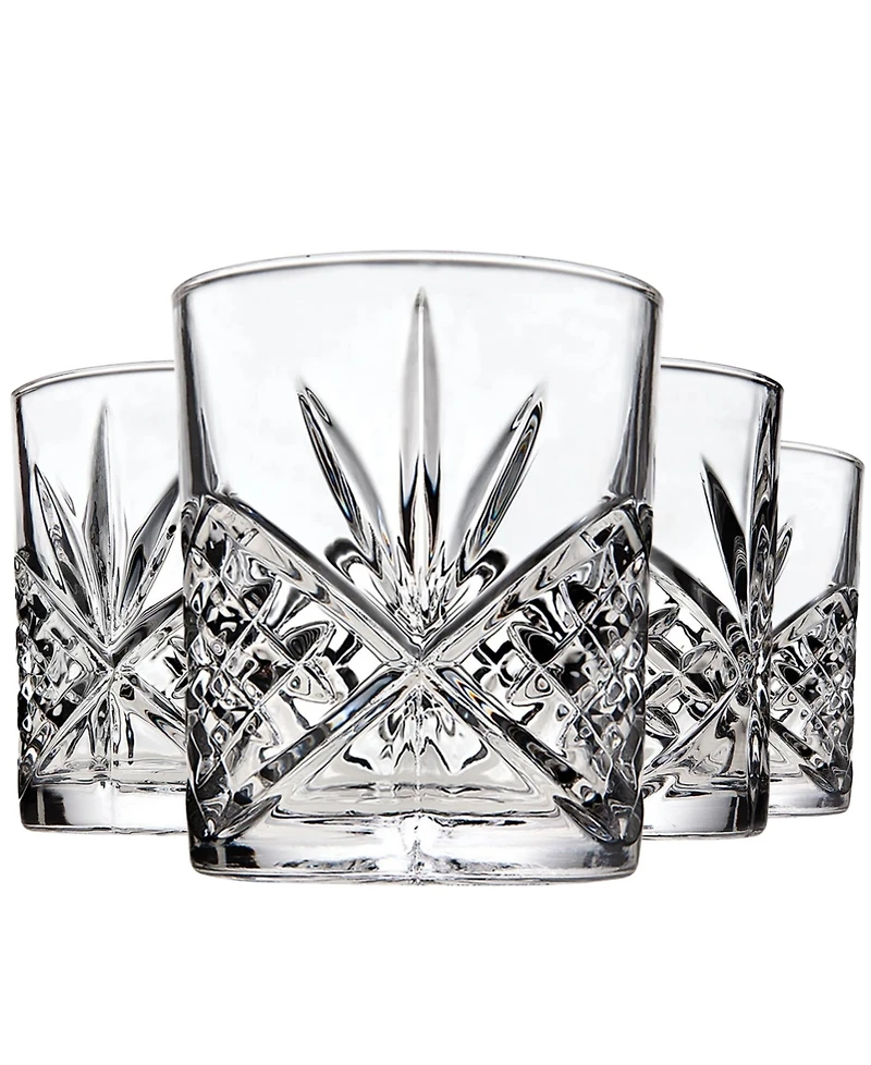 Godinger Dublin Double Old-Fashioned Glasses - 8oz. , Set of 4