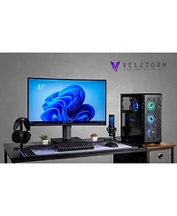 Velztorm Fultix Custom Built Gaming Desktop Pc (Amd Ryzen 5-5500 6-Core, GeForce Gtx 1050 Ti 4GB, 16GB DDR4, 2TB PCIe Ssd + 2TB Hdd (3.5),Win 11 Pro)