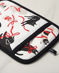 Kate Spade New York Holiday Pets Kitchen Towel, Oven Mitt & Potholder, Set of 4