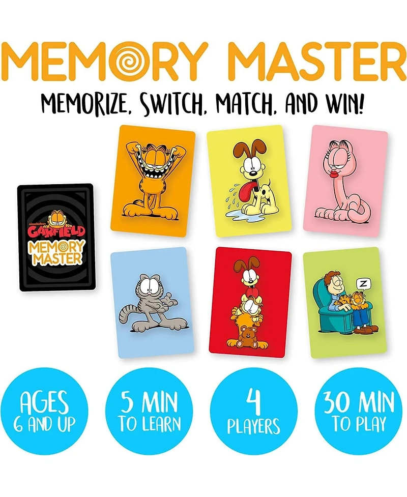 Garfield Memory Master Card Game