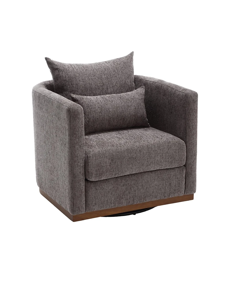 Simplie Fun Swivel Barrel Chair, Comfy Round Accent Sofa Chair for Living Room, 360 Degree Swivel Barrel Club Chair, Leisure Arm Chair for Nursery, Ho