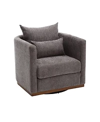 Simplie Fun Swivel Barrel Chair, Comfy Round Accent Sofa Chair for Living Room, 360 Degree Swivel Barrel Club Chair, Leisure Arm Chair for Nursery, Ho