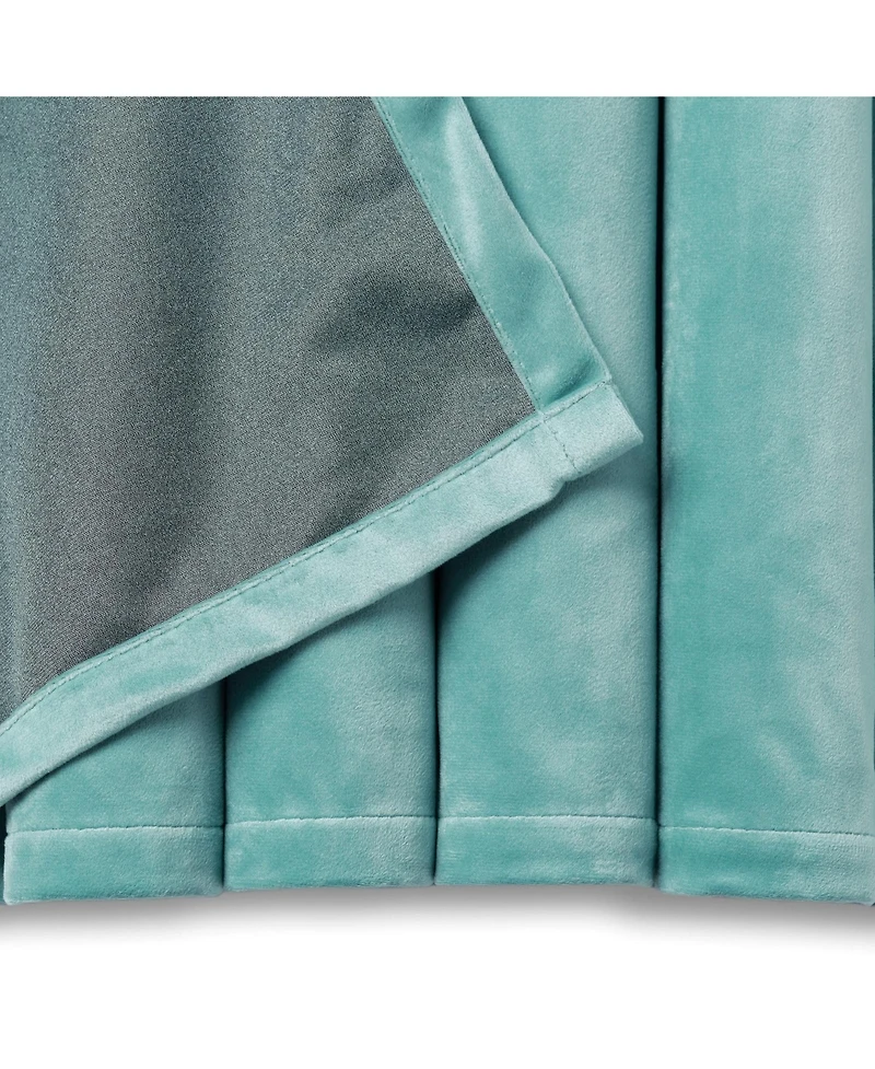 Chanasya Premium 2-Panel Blackout Velvet Curtains - Classy & Solid Drapes for Living Room or Bedroom - 52" x 84" - Charcoal