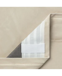 Chanasya Premium 2-Panel Blackout Velvet Curtains - Classy & Solid Drapes for Living Room or Bedroom 52" x 96" Indigo