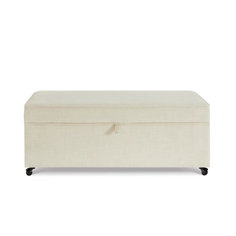 Streamdale Modern Ottoman with Storage and Wheels