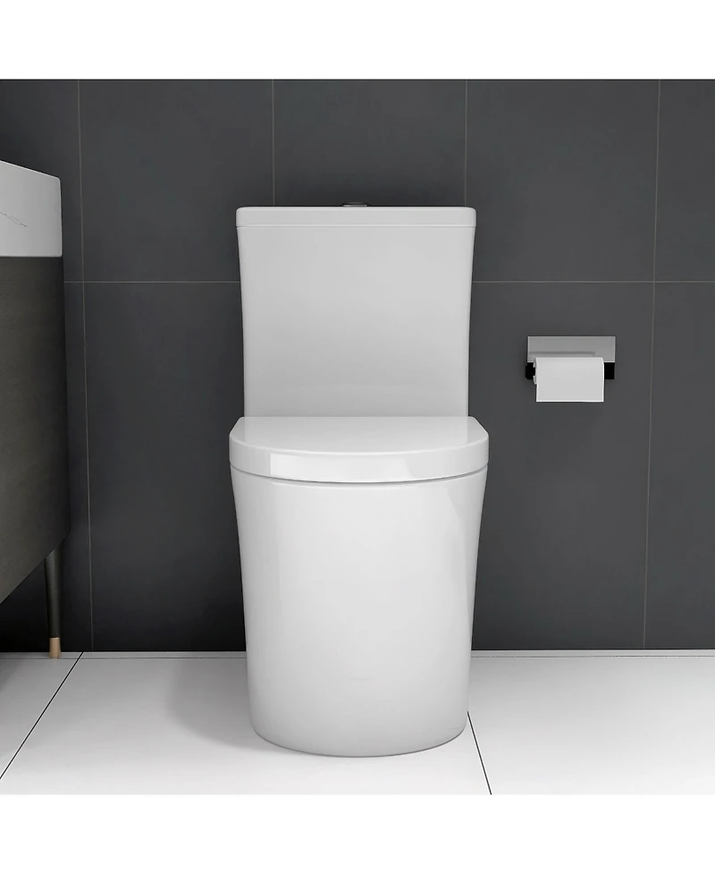 Streamdale Compact One Piece Dual Flush Toilet, Short Depth