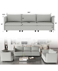 Streamdale Furniture Modular Sectional Sofa, Convertible Sofa Seat With Storage, Sets Including Three seater Sofa & Couches, Loveseat and Single Chair