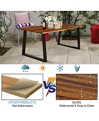 Rectangular Acacia Wood Dining Table