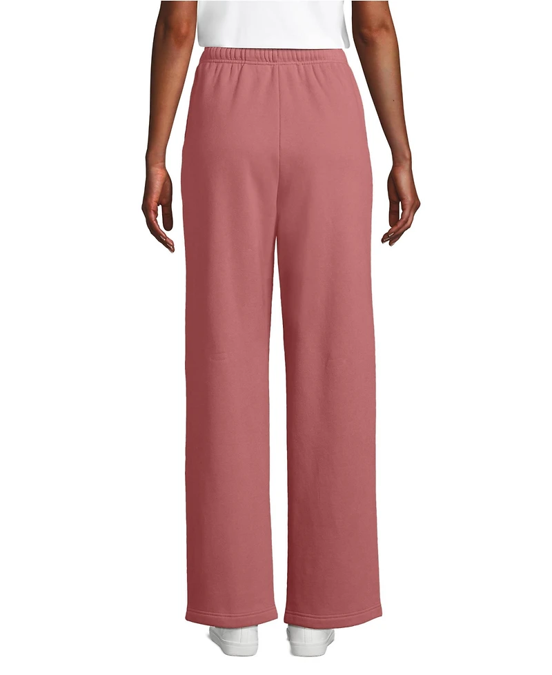 Lands' End Women's Serious Sweats High Rise Relaxed Straight Leg Pants