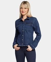 Nydj Women's Frayed Hem Denim Jacket