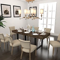 Streamdale Furniture Extendable Dining Room Table for 6 8 10, Modern Farmhouse Wooden Kitchen Expanding Table, Long Large Expandable Dining Room Confe