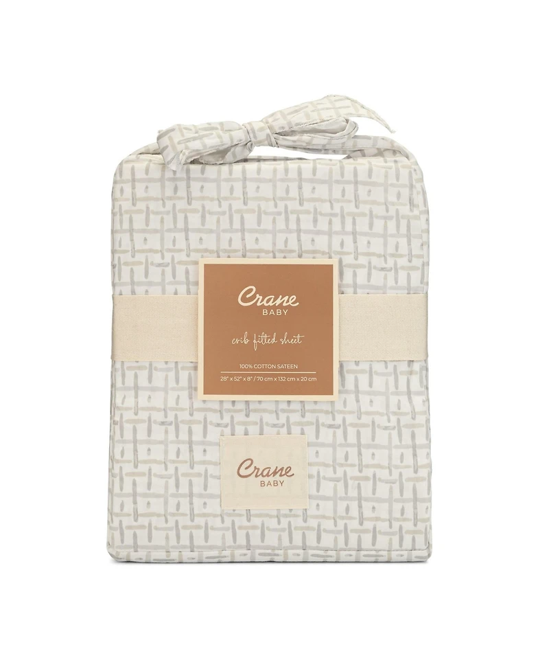 Crane Baby Infants Cove Hashtag Fitted Crib Sheet