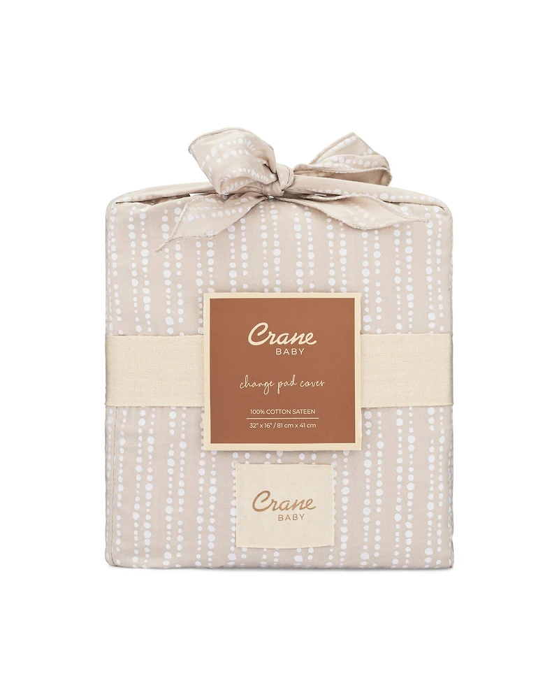 Crane Baby Infants Cove Quilted Neutral Dot Change Pad Cover
