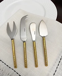 Vibhsa Hammered 4-Pc. Cheese Knives Set, Serving for 4