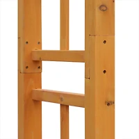 85" Wooden Garden Arbor for Wedding and Ceremony, Outdoor Garden Arch Trellis for Climbing Vines - Orange