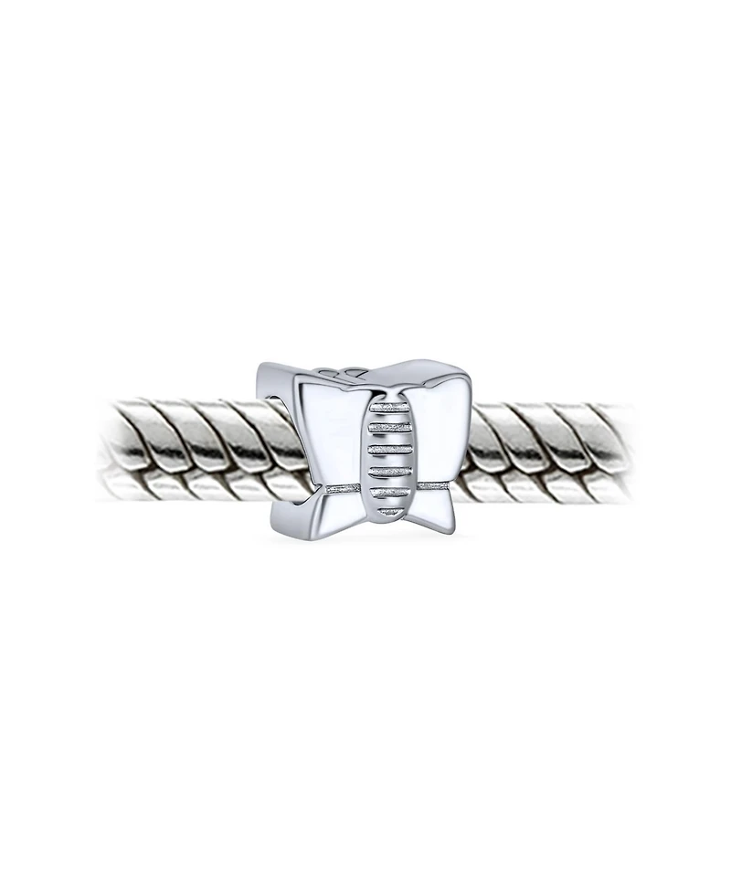 Bling Jewelry Springtime Freedom Butterfly Charm Bead in Oxidized Sterling Silver