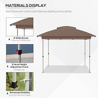12' x 12' Pop Up Canopy Tent with Netting and Carry Bag, Instant Sun Shelter with 137 sq.ft Shade, Tents for Parties, Height Adjustable, for Outdoor,