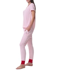 Tommy Hilfiger Women's Printed Short-Sleeve Tee & Jogger Set