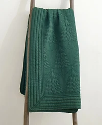 Levtex O Christmas Tree Stitching Quilted Throw, 50" x 60"