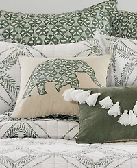 Levtex Kemala Elephant Applique Decorative Pillow, 18" x 18"