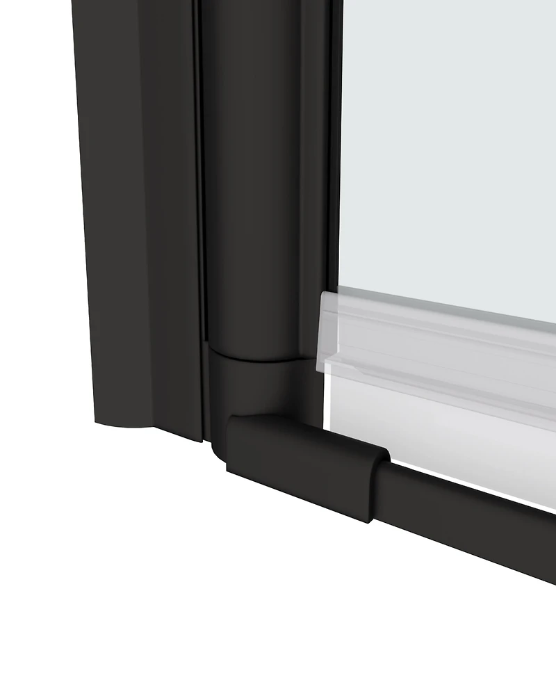 1 3/8" adjustment, universal pivot shower door, open outside, with 1/4" tempered glass