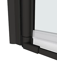 1 3/8" adjustment, universal pivot shower door, open outside, with 1/4" tempered glass