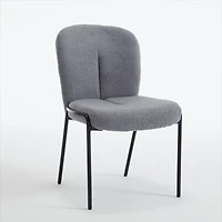 Streamdale Furniture iron foot dining chair, no armrest, high back, suitable for dining room, living room, balcony, set of 2