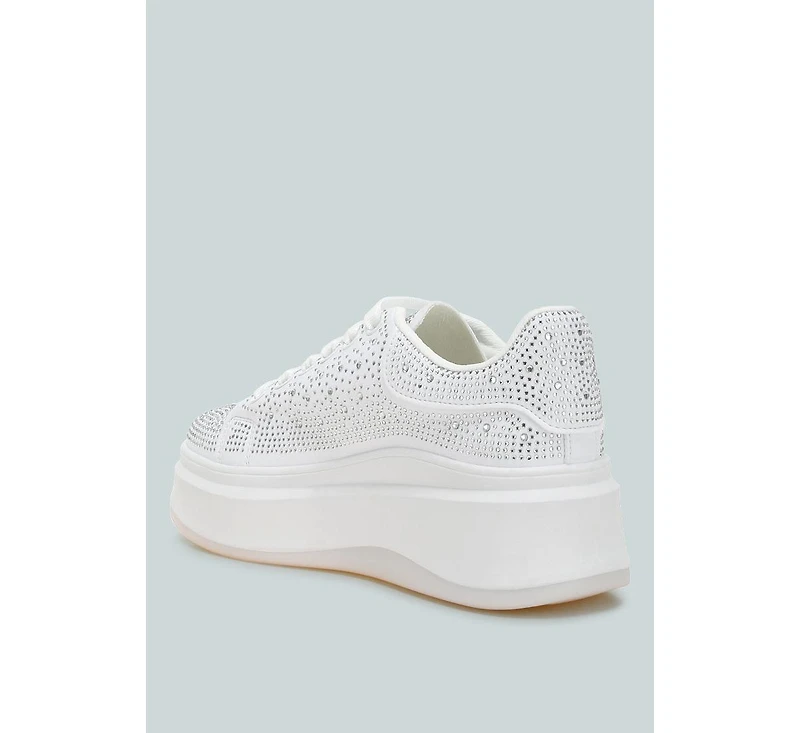 London Rag Jitter Bug Rhinestones Embellished Chunky Sneakers