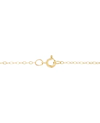 Polished Sunray Round Disc 18" Pendant Necklace in 10k Gold