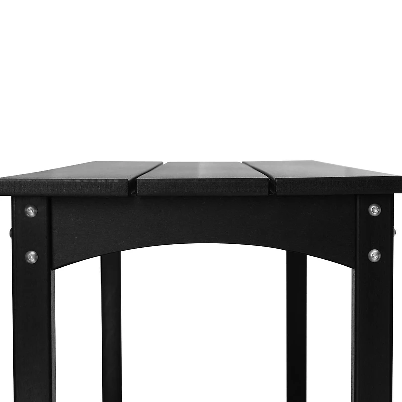 55" Outdoor Patio Hdpe Adirondack 2-Tier Shelf Console Table