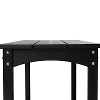 55" Outdoor Patio Hdpe Adirondack 2-Tier Shelf Console Table