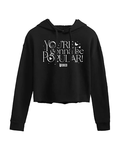 Hybrid Apparel Trendy Juniors Wicked Popular Graphic Cropped Hoodie